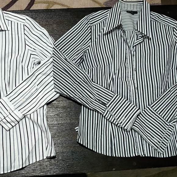 2 next pinstriped blouses (lot) - Picture 1 of 3